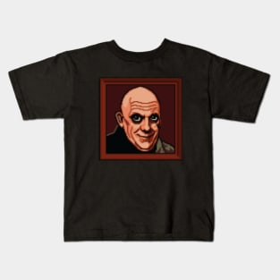 Uncle Fester Portrait Pixel Art Kids T-Shirt